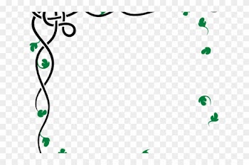 Green Leaves Clipart Border Design Png - Border Design For Invitation Card