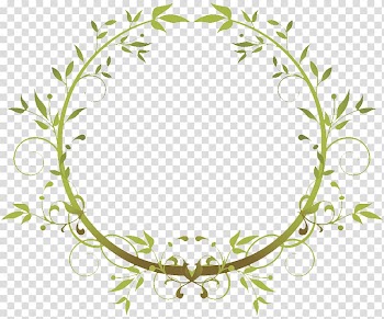 Green leaves frame illustration, , Green leaves and branches intertwined transparent background PNG clipart