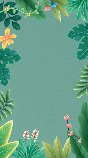 Green leaves frame iPhone wallpaper, | Free Photo Illustration - rawpixel