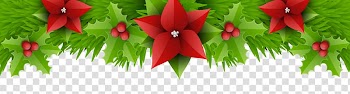 Green leaves illustration, Christmas, Christmas Border Decor transparent background PNG clipart