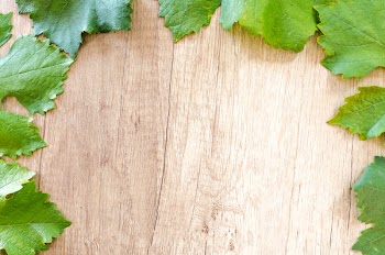 Green Leaves On Wooden Surface