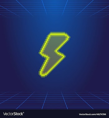 green led light lightning sign