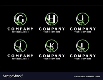 green letters eco logo with creative leaves