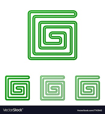 Green line corporate logo design set vector image