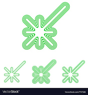 Green line discovery logo design set vector image