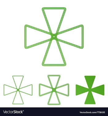 Green line engineering logo design set vector image