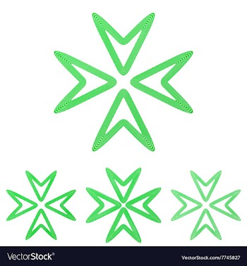 Green line media logo design set vector image