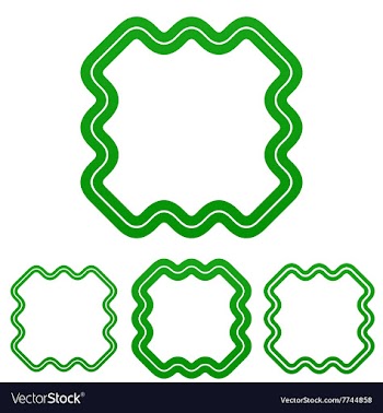 Green line technology logo design set vector image