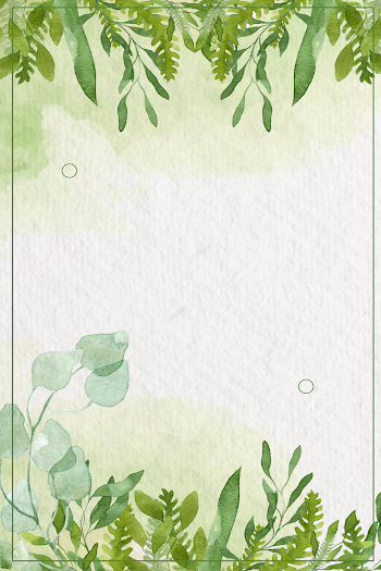 Green literary fresh hand drawn leaves advertising background ...