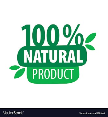  					Green logo for 100 natural products vector&nbsp;image														