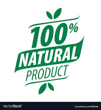  					Green logo for a 100 natural food vector&nbsp;image														