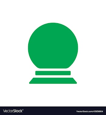 green magic ball solid icon