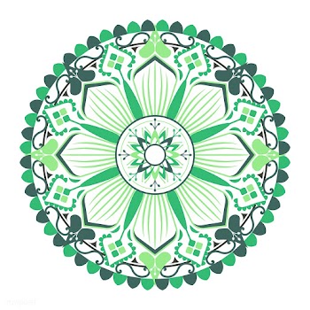 Green mandala badge | Free stock vector - 563201