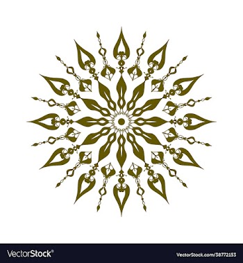 green mandala ornament