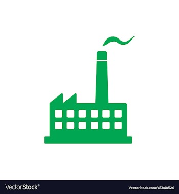 green manufacturing factory icon