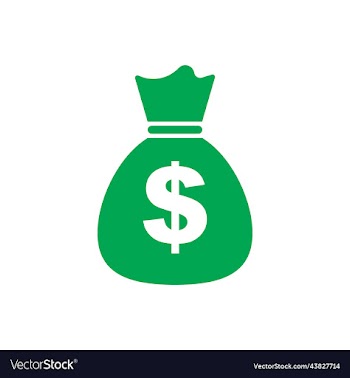 green money bag solid icon