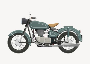 Green motorcycle clipart, vehicle illustration | Free PSD - rawpixel