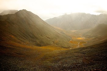 green mountains covered with fog during daytime