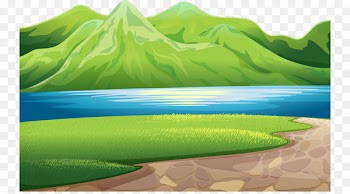 Green Mountains Green Mountain Lake Illustration - Green Mountain Lake 