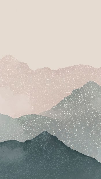 Green mountains iPhone wallpaper, watercolor | Free Vector Illustration - rawpixel