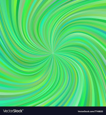 Green multicolored spiral ray design background vector image