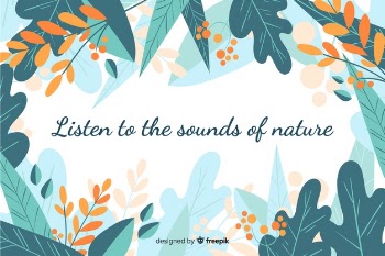 Green nature background with quote Free Vector
