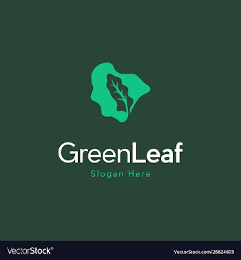Green nature leaf logo design vector image