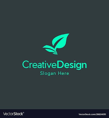 Green nature leaf logo design vector image