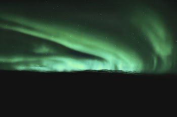 Green northern lights border, nature | Free PSD - rawpixel