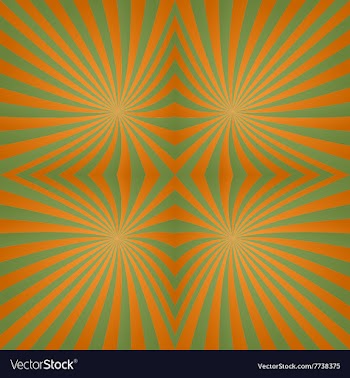 Green orange twisted abstract design vector image