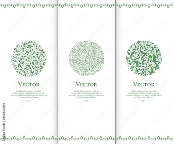 Green organic emblem. Elegant, classic elements. Can be used for jewelry, beauty and fashion industry. Great for logo, monogram, invitation, flyer, menu, brochure, background, or any desired idea.