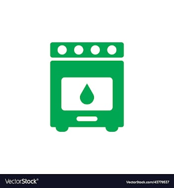 green oven solid icon