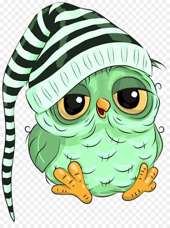 green owl cartoon clip art headgear