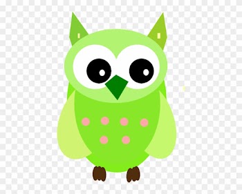 Green Owl Clip - Owl Transparent Baby