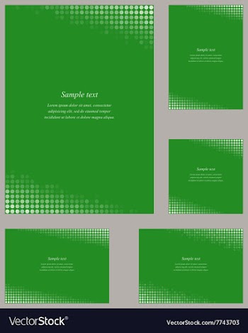 Green page corner design template set vector image