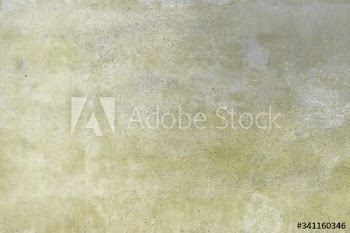 Green paint on concrete