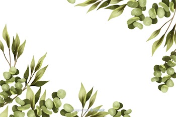 Green painted leaves frame with copy space Free Vector