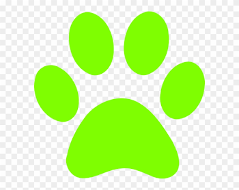 Green Paw Print Clip Art - Yellow Paw Patrol Paw Prints - Free ...