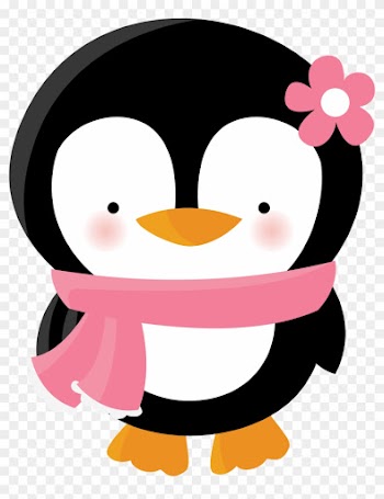 Green Penguin Clip Art - Cute Girl Penguin Clipart