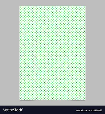 Green pentagram star shape pattern background vector image