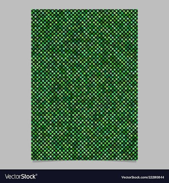 Green pentagram star shape pattern background vector image