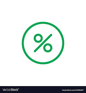 green percentage line icon