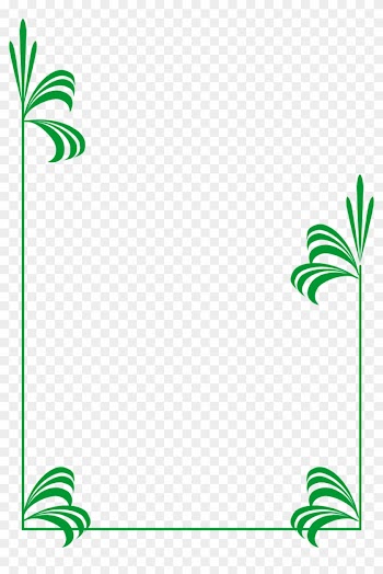 Green Photo Frames - Line Clipart Border Green