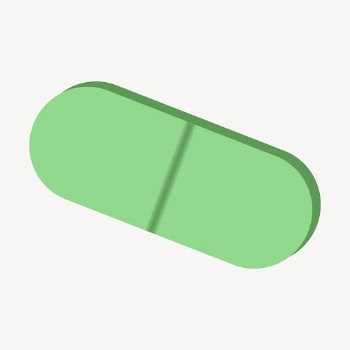 Green pill clipart, health illustration | Free Vector - rawpixel