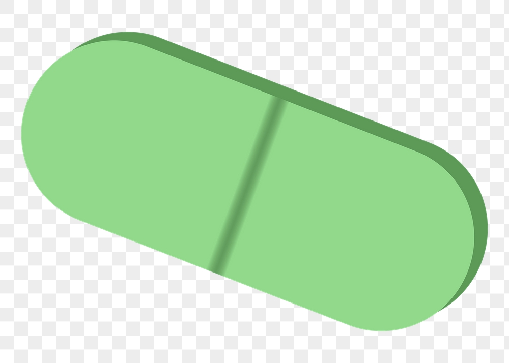 Green pill png sticker, health | Free PNG - rawpixel