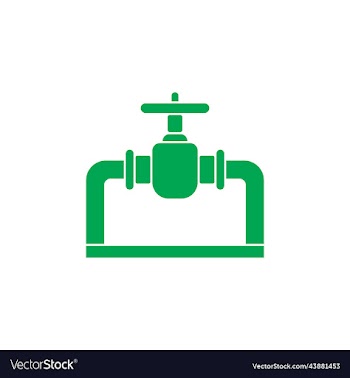green pipeline solid icon