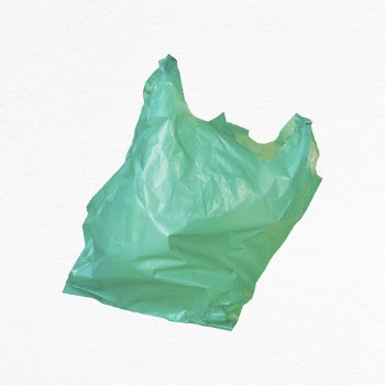 Green plastic bag collage element, | Free PSD - rawpixel