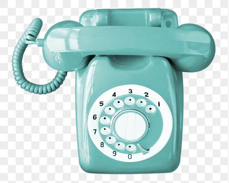 Green png rotary telephone sticker, | Free PNG - rawpixel