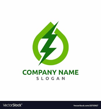 Green power energy logo design vector image