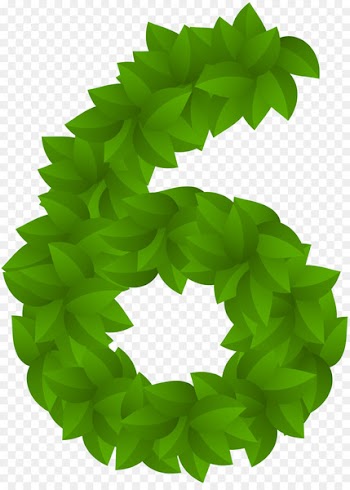 Green Printing Color Clip art - 6 number 